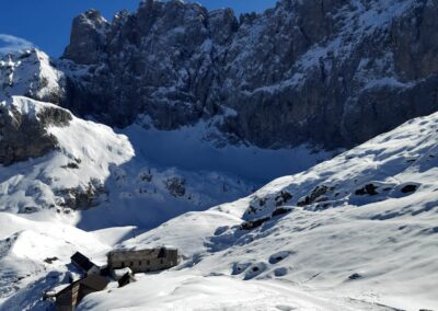 escursione invernale rifugio albani colere